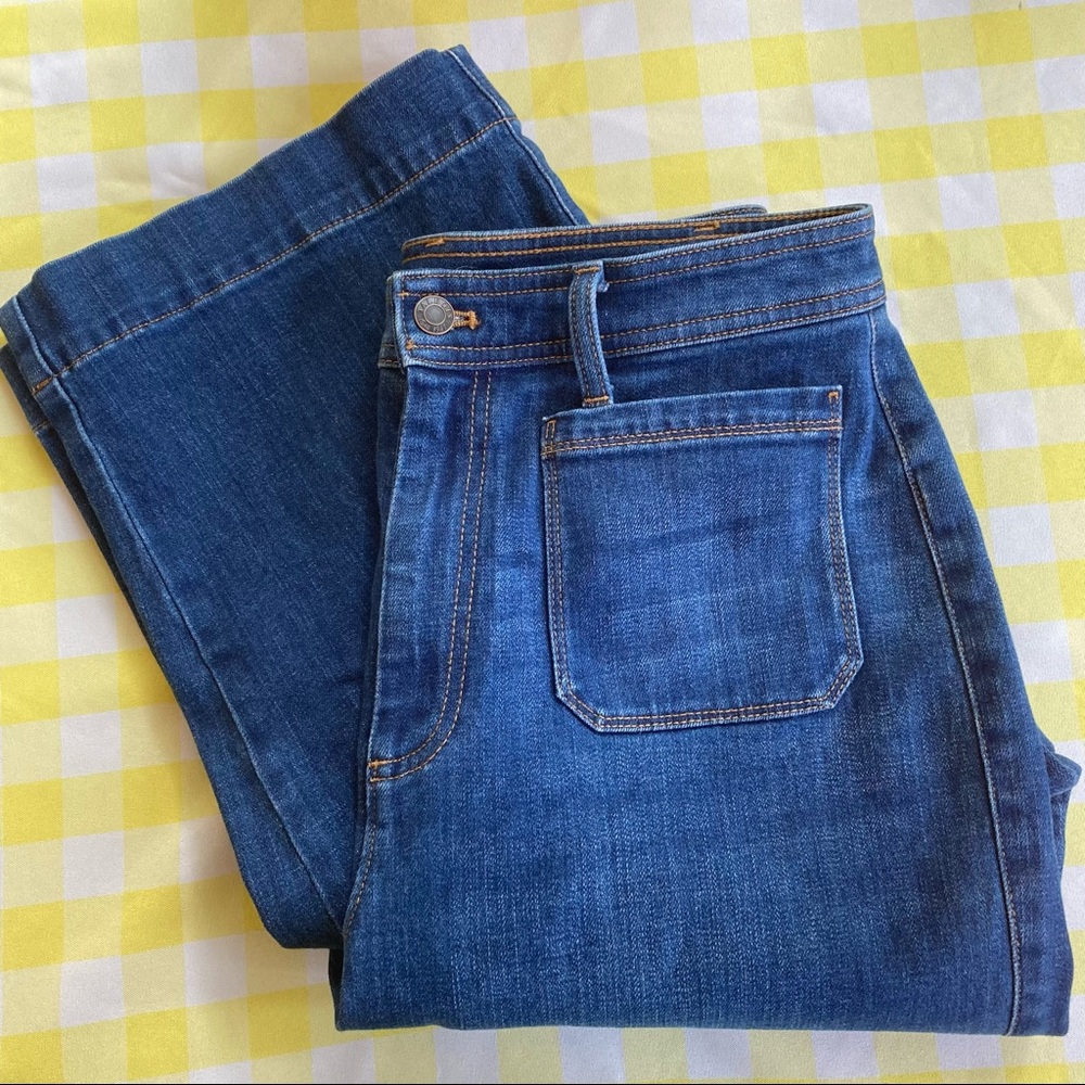 Talbots Curvy High Waist Wide Cropped Jean